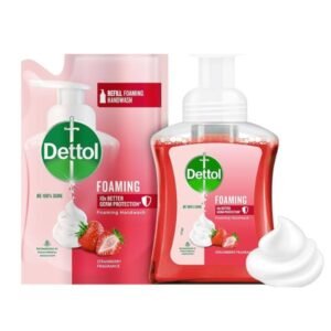 Dettol Foaming Handwash Pump + Refill Combo, Strawberry (200ml + 200ml)