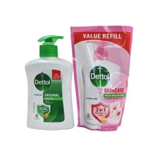 Dettol Original Handwash Pump + Refill Combo, Skincare (200ml + 200ml)