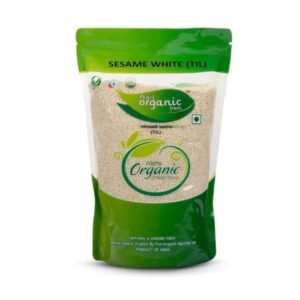 Pearl Organic Fresh Raw White Sesame Seeds ( Safed Til) (500g)